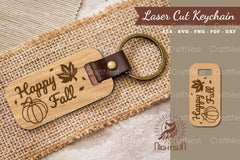 Happy Fall Laser Cut Keychain Design Bundle - CraftNest - Digital Crafting and Art