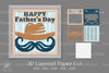 Happy Father's Day Layered Papercut Clipart Bundle