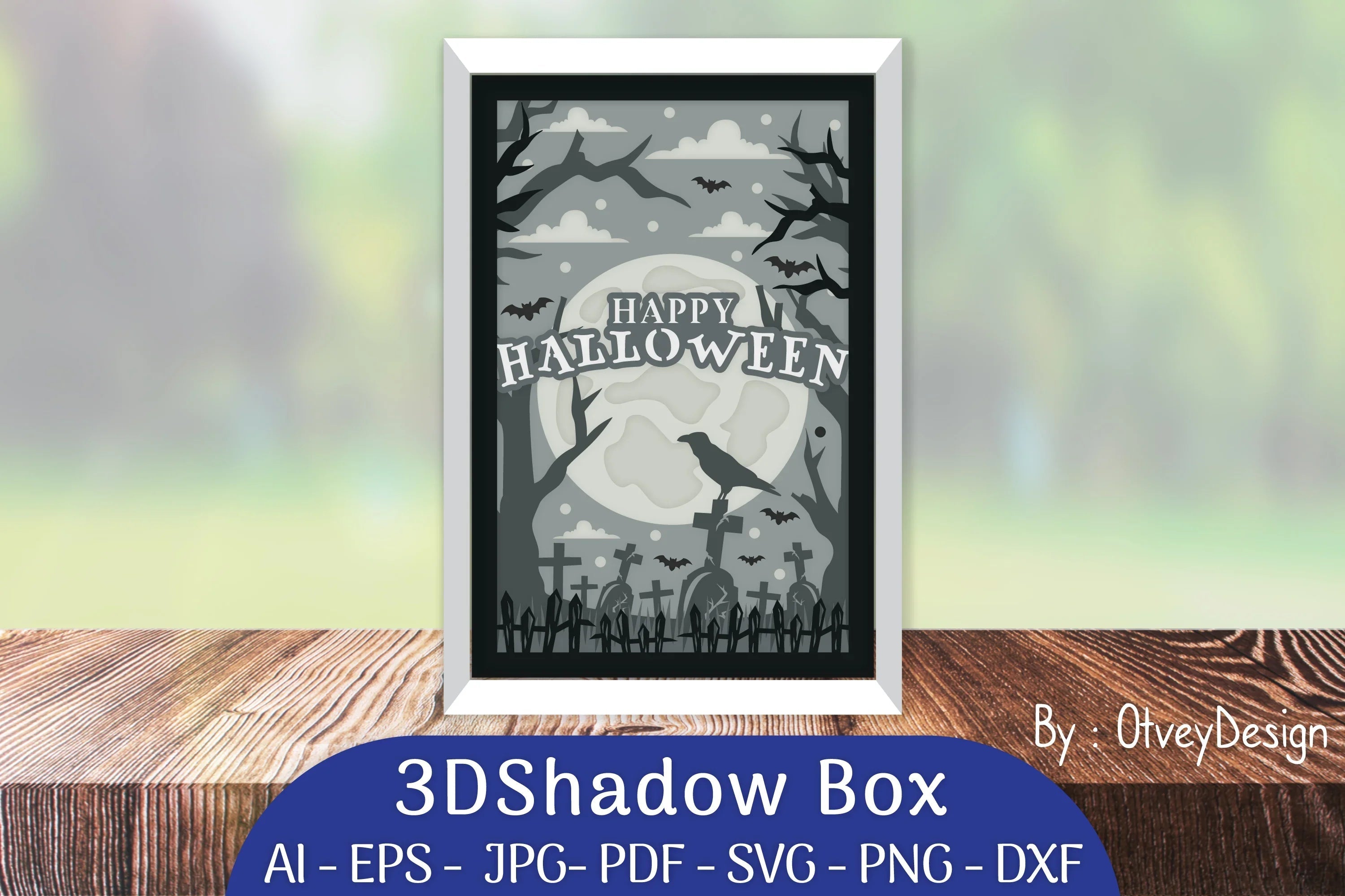 Happy Halloween 3D Shadowbox Layered Papercut SVG Bundle - CraftNest - Digital Crafting and Art