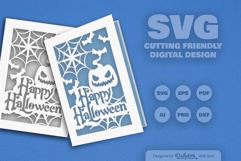 Daily SVG Bundles: Happy Halloween Greeting Card Clipart - CraftNest - Digital Crafting and Art