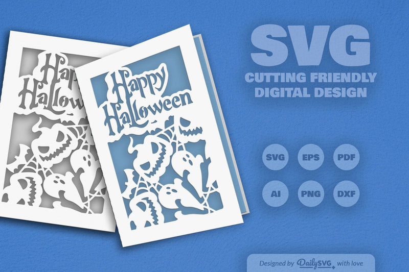 Daily SVG Bundles: Happy Halloween Greeting Card Clipart - CraftNest - Digital Crafting and Art
