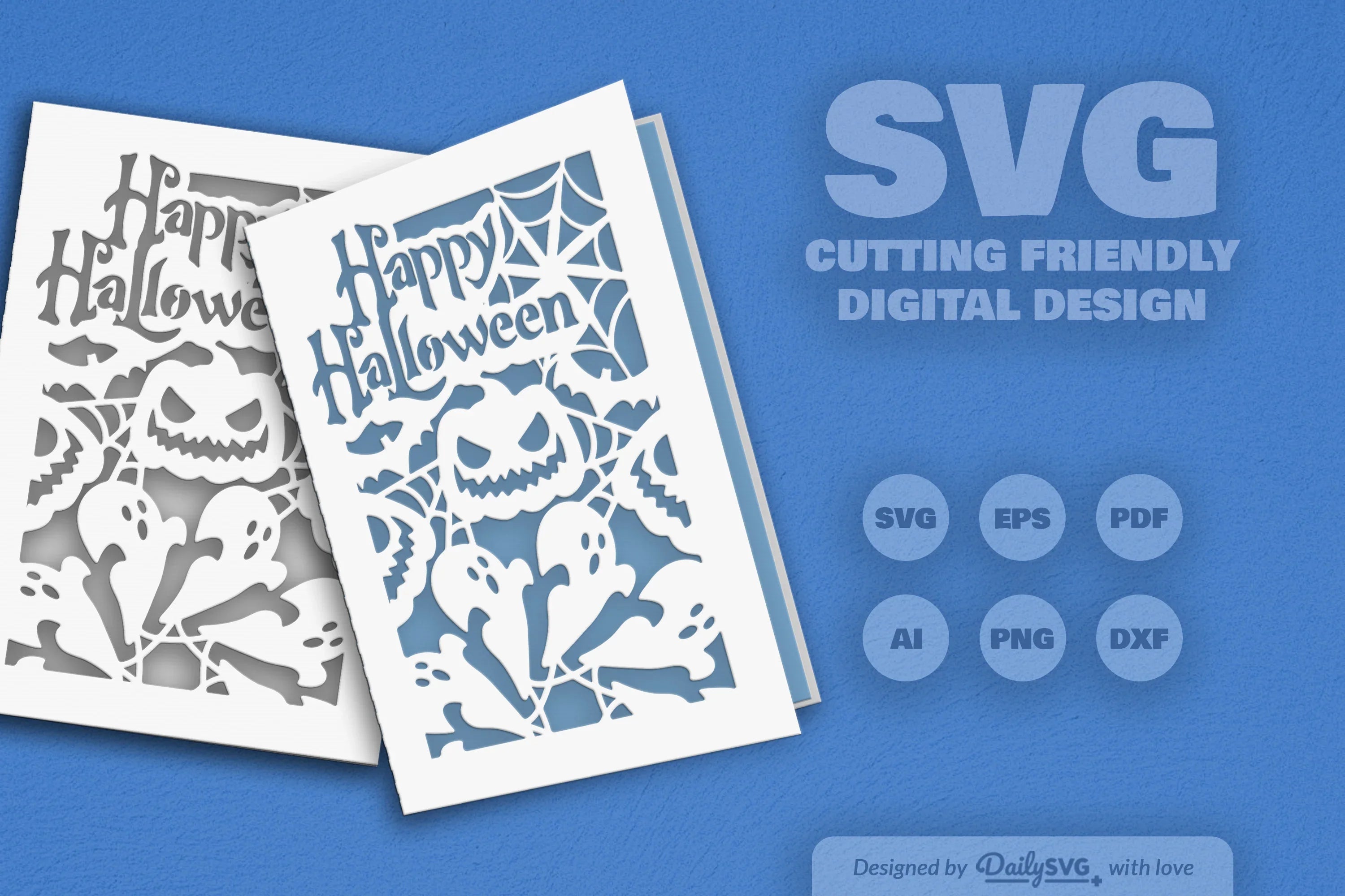 Daily SVG Bundles: Happy Halloween Greeting Card Clipart - CraftNest - Digital Crafting and Art