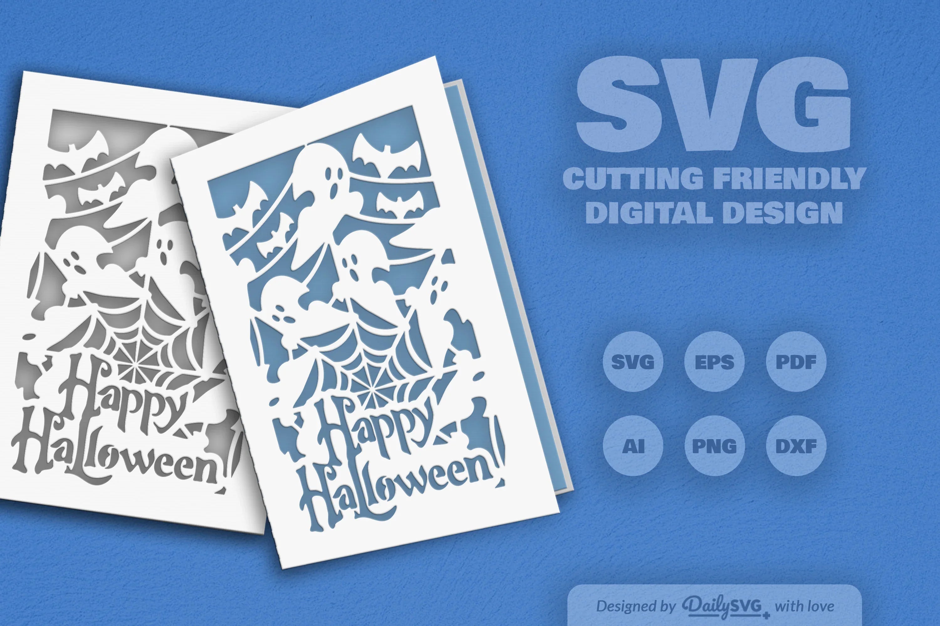 Daily SVG Bundles: Happy Halloween Greeting Card Clipart - CraftNest - Digital Crafting and Art