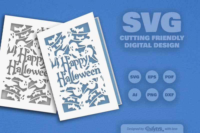 Daily SVG Bundles: Happy Halloween Greeting Card Clipart - CraftNest - Digital Crafting and Art