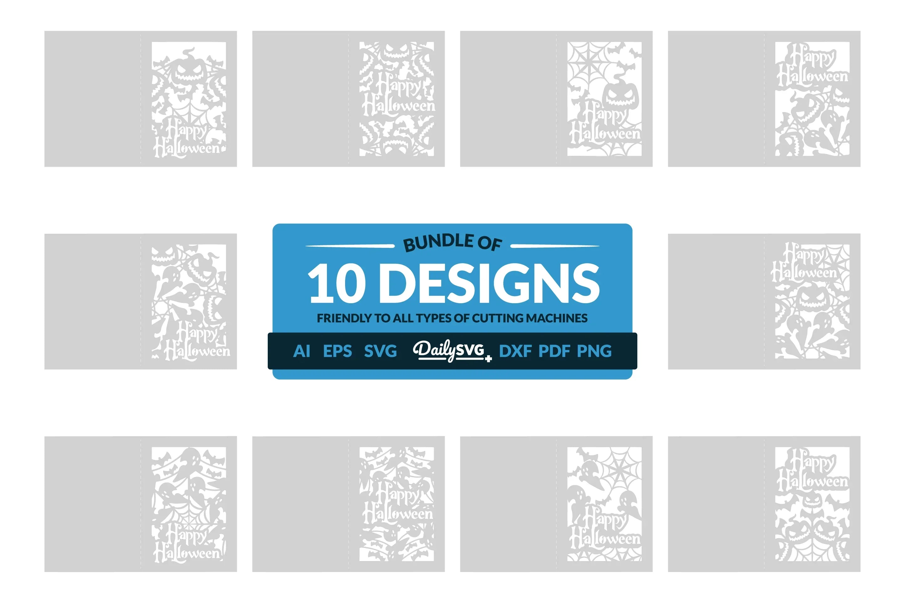 Daily SVG Bundles: Happy Halloween Greeting Card Clipart - CraftNest - Digital Crafting and Art
