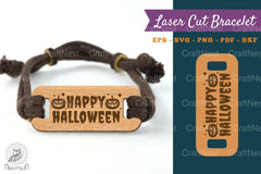 Happy Halloween Laser Cut Bracelet SVG Bundle - CraftNest - Digital Crafting and Art