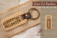 Happy Halloween Laser Cut Keychain Design Bundle - CraftNest - Digital Crafting and Art