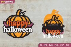 Happy Halloween Lasercut SVG Bundle - CraftNest - Digital Crafting and Art