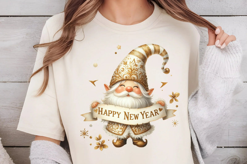 Happy New Year Gnome Clipart Bundle - CraftNest - Digital Crafting and Art