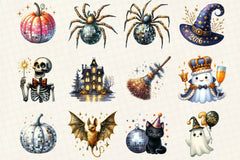 Happy New Year Halloween Clipart Bundle - CraftNest - Digital Crafting and Art