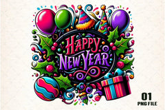 Happy New Year Clipart Bundle - CraftNest - Digital Crafting and Art