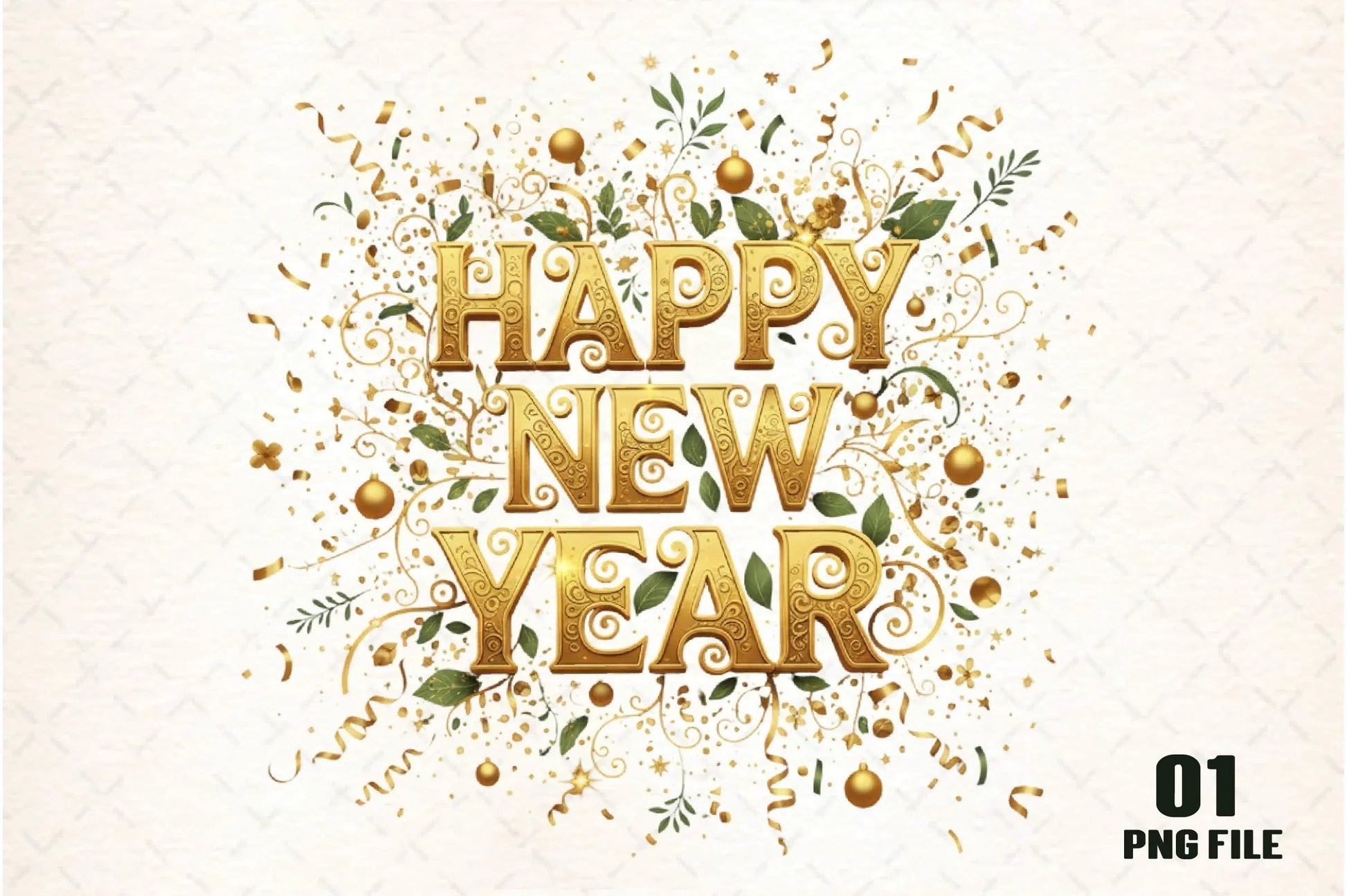 Happy New Year Clipart Bundle - CraftNest - Digital Crafting and Art