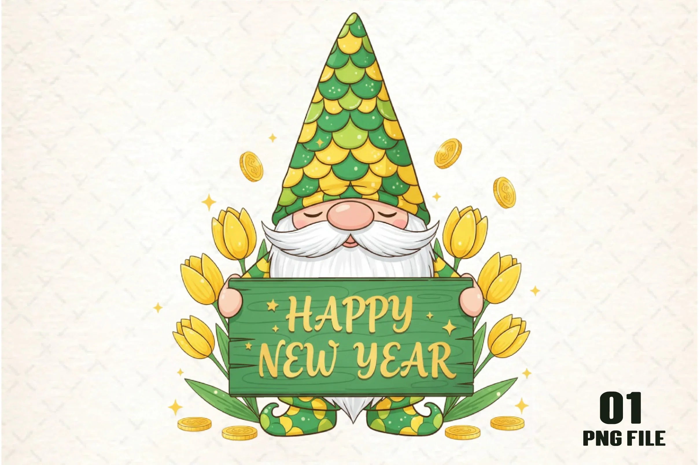 Happy New Year Clipart Bundle - CraftNest - Digital Crafting and Art