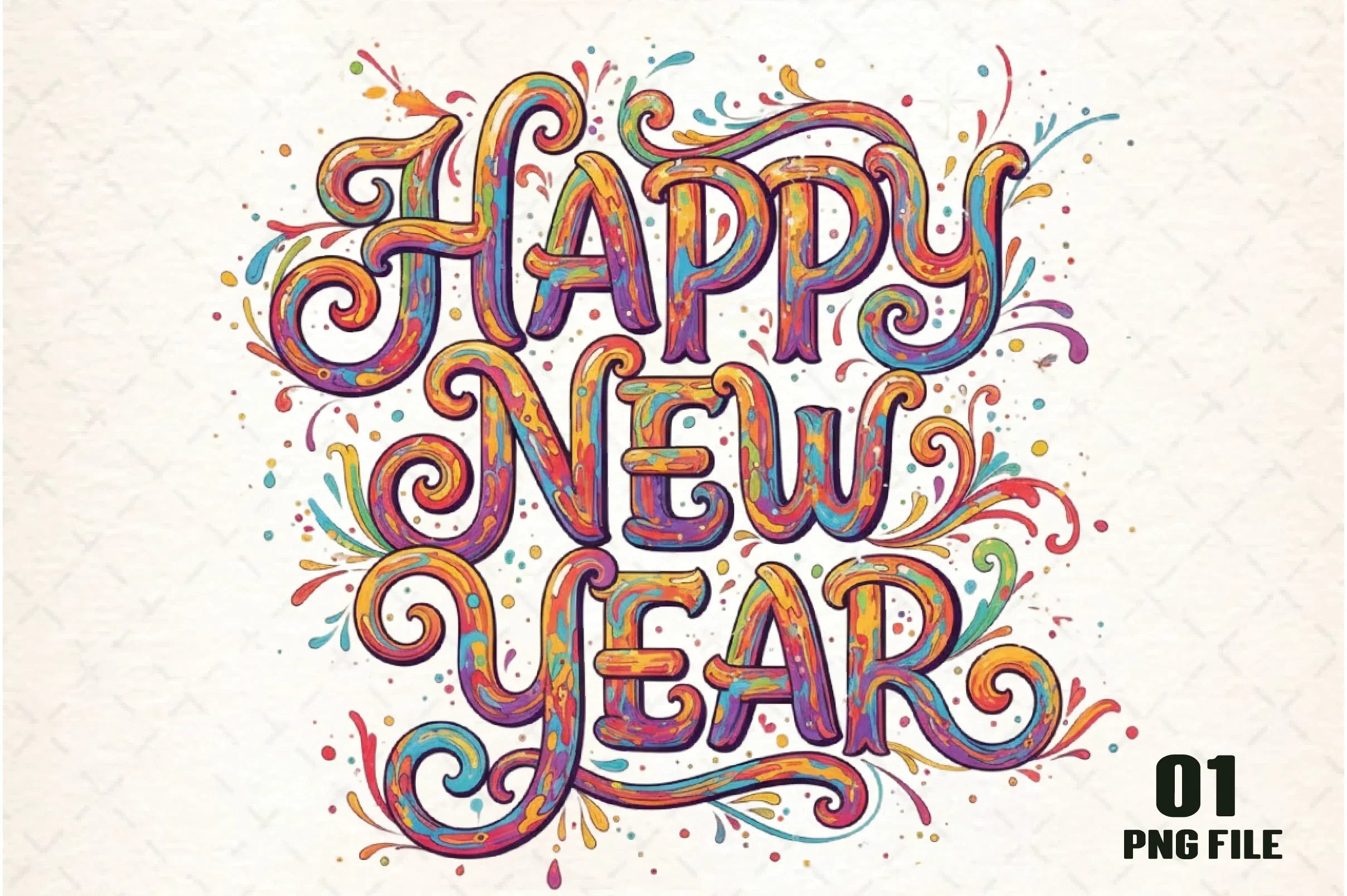 Happy New Year Clipart Bundle - CraftNest - Digital Crafting and Art