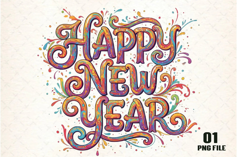 Happy New Year Clipart Bundle - CraftNest - Digital Crafting and Art