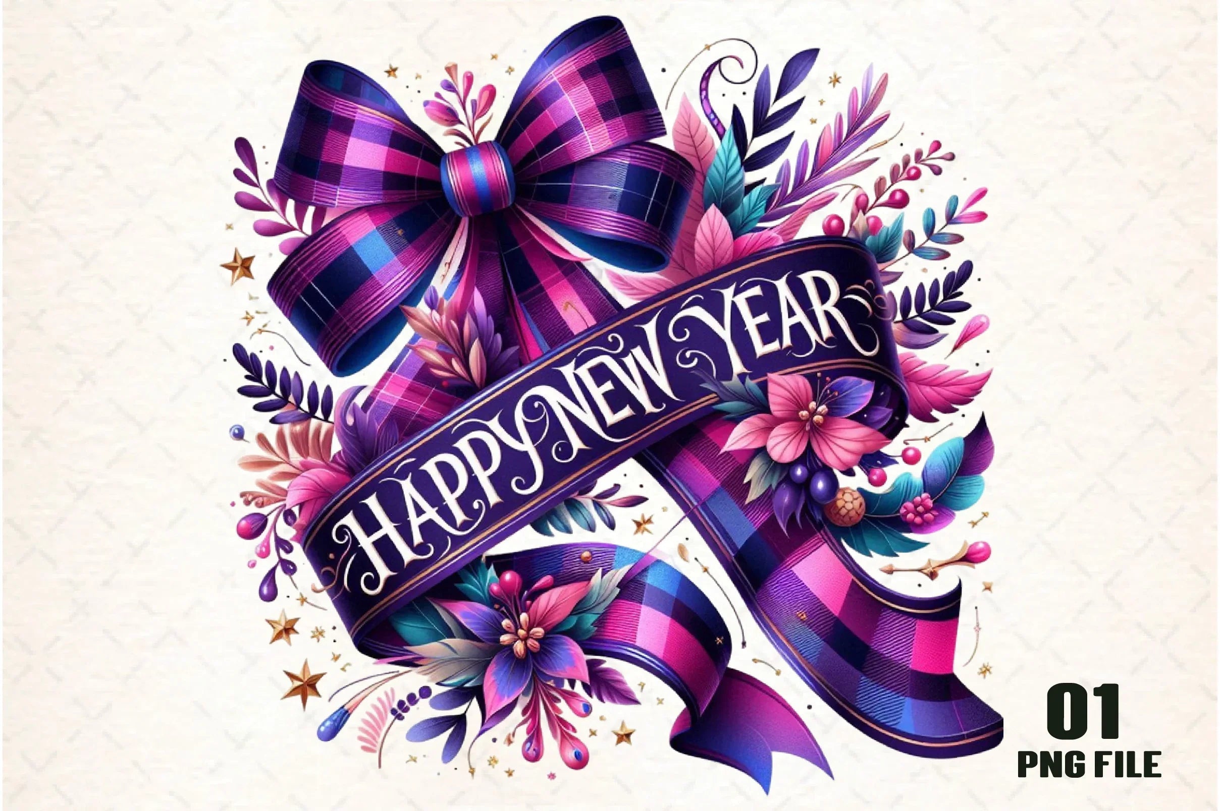 Happy New Year Clipart Bundle - CraftNest - Digital Crafting and Art