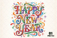 Happy New Year Clipart Bundle - CraftNest - Digital Crafting and Art