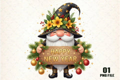 Happy New Year Clipart Bundle - CraftNest - Digital Crafting and Art