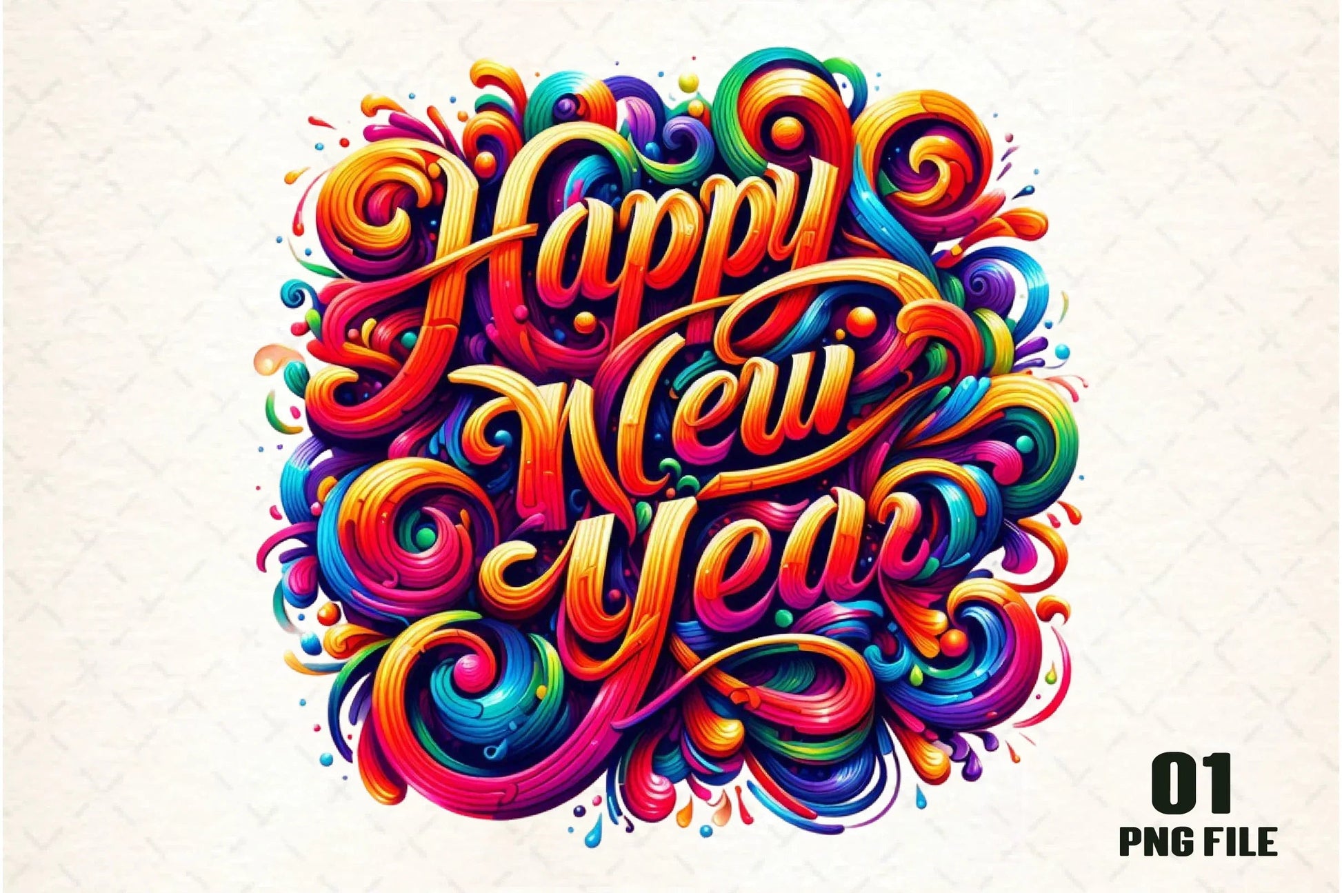 Happy New Year Clipart Bundle - CraftNest - Digital Crafting and Art