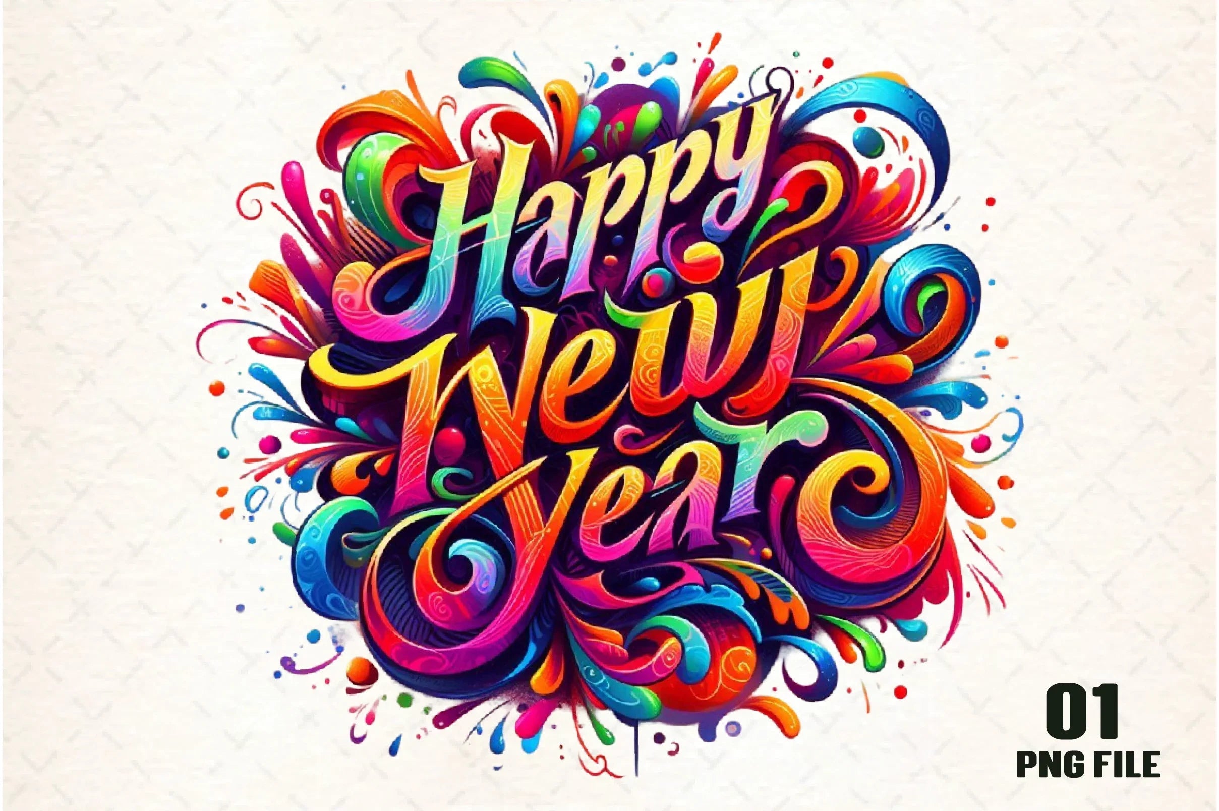 Happy New Year Clipart Bundle - CraftNest - Digital Crafting and Art