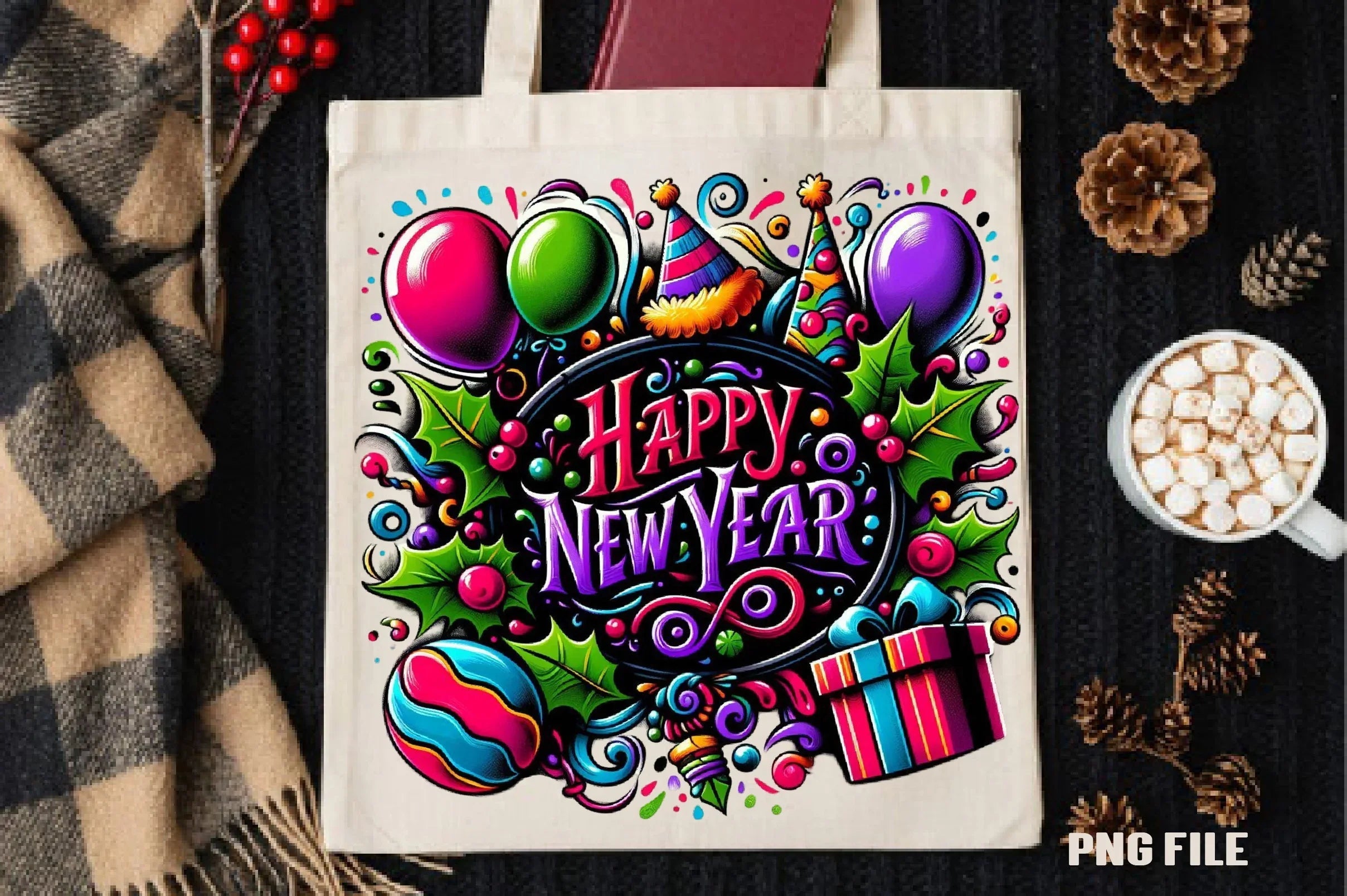 Happy New Year Clipart Bundle - CraftNest - Digital Crafting and Art