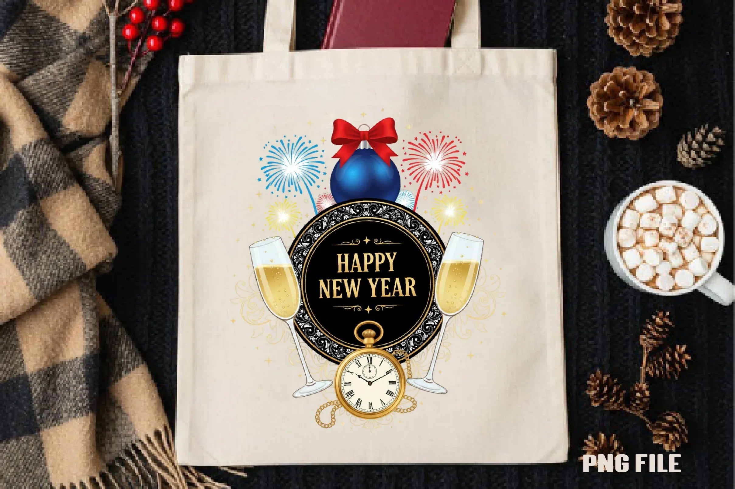Happy New Year Clipart Bundle - CraftNest - Digital Crafting and Art