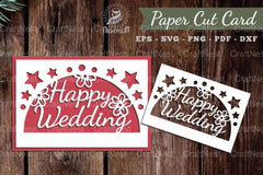 Happy Wedding Papercut Card Clipart Bundle - CraftNest - Digital Crafting and Art