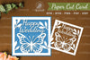 Happy Wedding Papercut Card Clipart Bundle