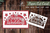 Happy Wedding Papercut Card Clipart Bundle