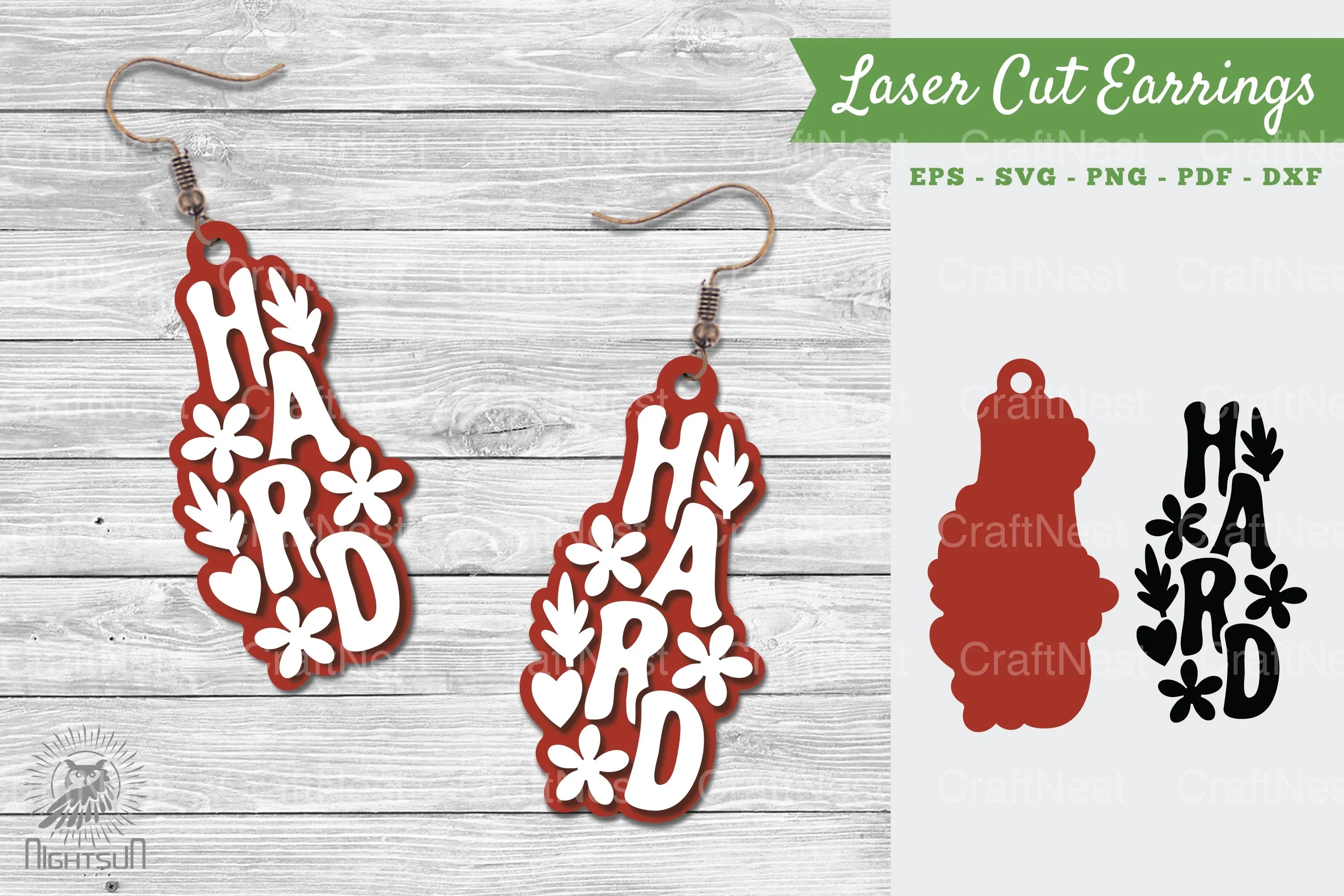 Hard Laser Cut Earrings SVG Bundle - CraftNest - Digital Crafting and Art