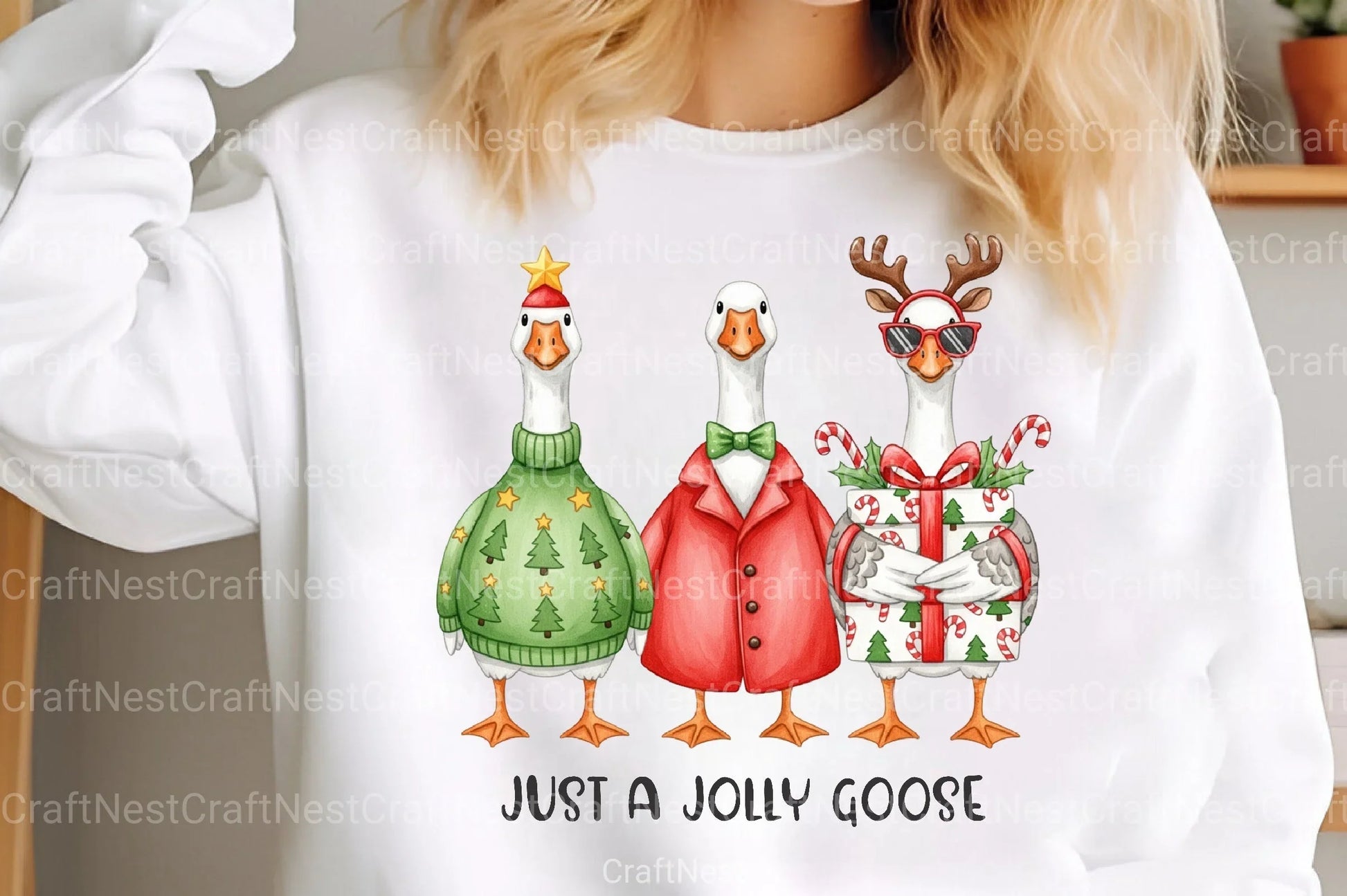 Jolly Christmas Goose Clipart Bundle 1 - CraftNest - Digital Crafting and Art