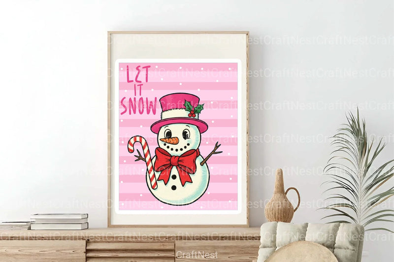 Christmas Wall Art: Let It Snow Clipart Bundle - CraftNest - Digital Crafting and Art