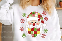 Patchwork Christmas Santa Claus Clipart Bundle - CraftNest - Digital Crafting and Art