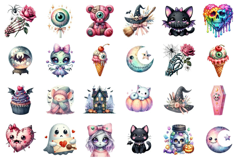 Spooky Cute Clipart Bundle 1 - CraftNest - Digital Crafting and Art