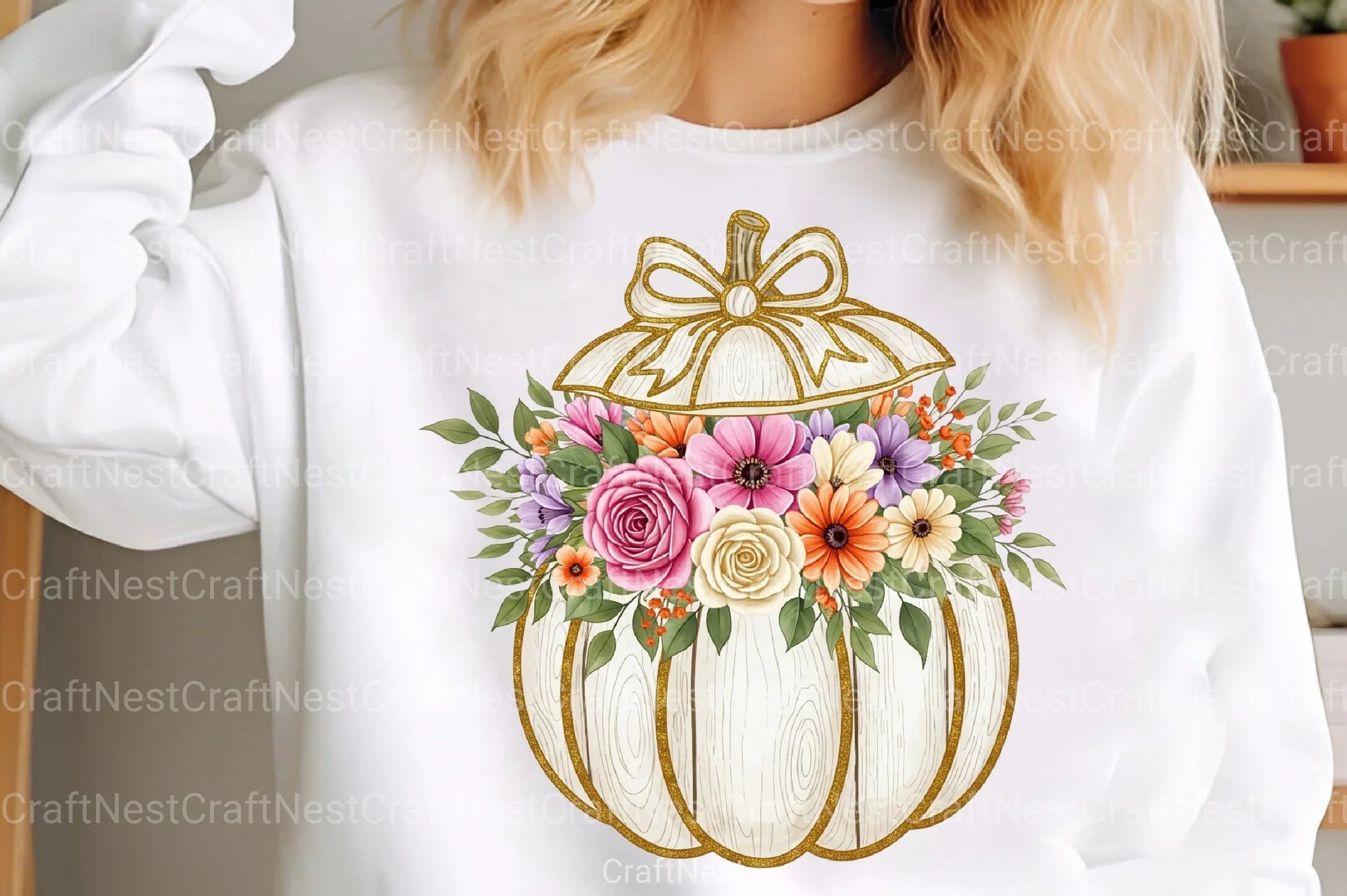 Glitter Pumpkin Flowers Autumn Clipart Bundle - CraftNest - Digital Crafting and Art