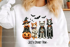 Spooky Halloween Cat Retro Shirt Design Bundle - CraftNest - Digital Crafting and Art