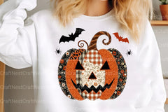 Patchwork Pumpkin Halloween Clipart Bundle - CraftNest - Digital Crafting and Art