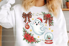 Cute Ghost Christmas Icons Clipart Bundle - CraftNest - Digital Crafting and Art