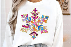 Colorful Glitter Christmas Snowflake Clipart Bundle - CraftNest - Digital Crafting and Art