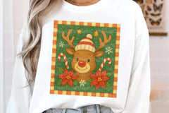Vintage Christmas Reindeer Clipart Bundle - CraftNest - Digital Crafting and Art