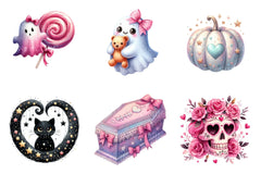 Cute Girly Halloween Clipart Bundle 99 - CraftNest - Digital Crafting and Art