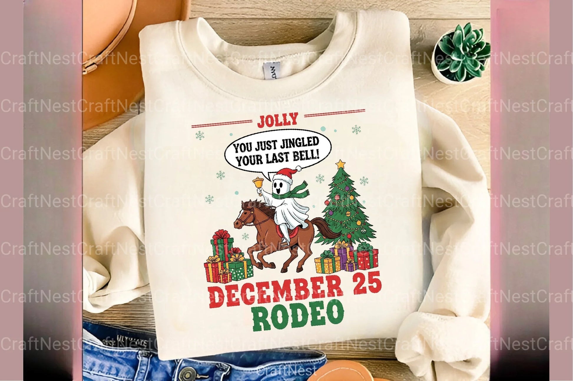 Jolly Rodeo Cowboy Christmas Clipart Bundle - CraftNest - Digital Crafting and Art