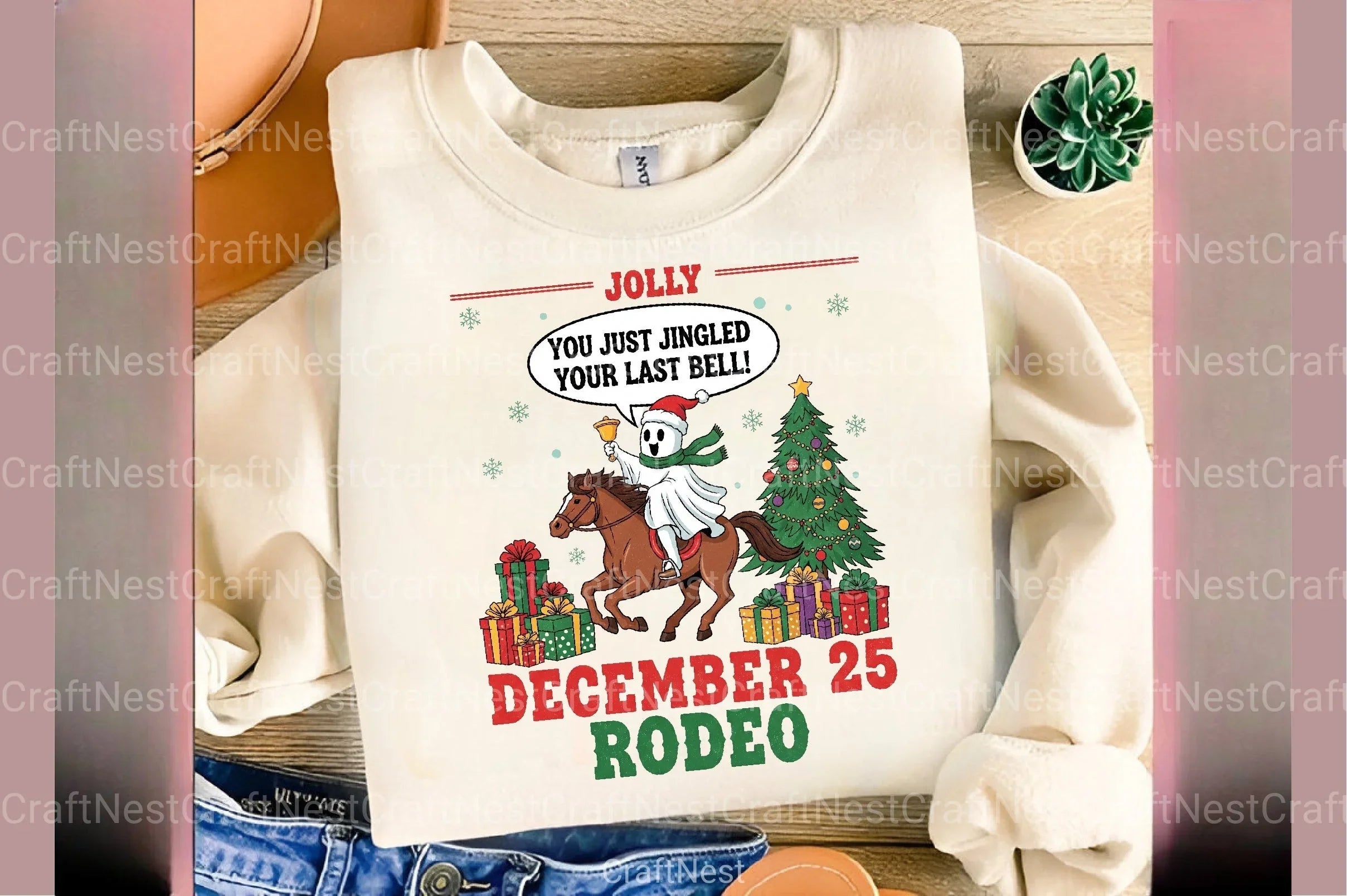 Jolly Rodeo Cowboy Christmas Clipart Bundle - CraftNest - Digital Crafting and Art