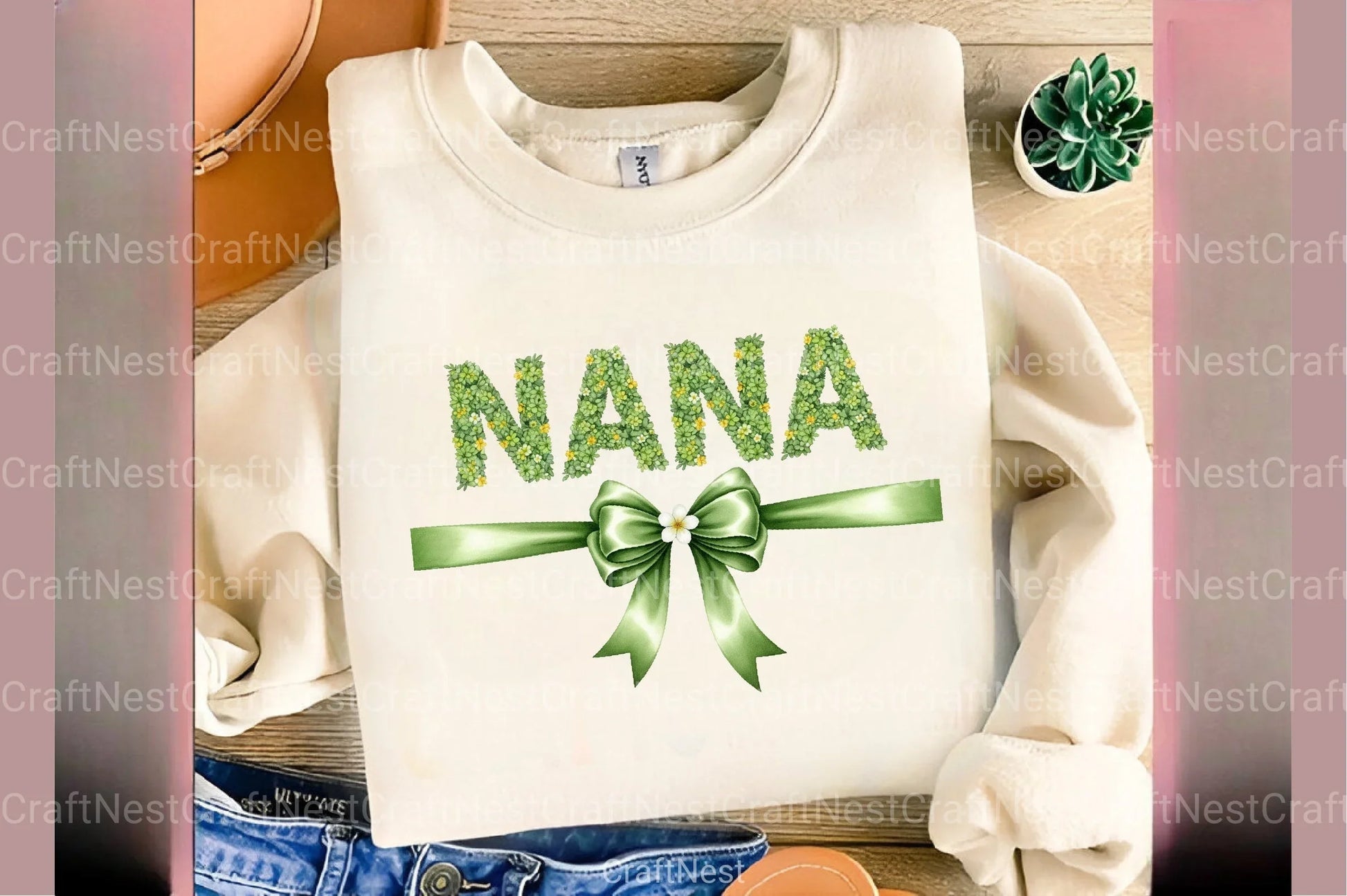 Floral Nana Coquette Grandma Design Clipart Bundle - CraftNest - Digital Crafting and Art