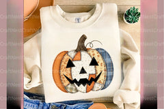 Embroidery Halloween Preppy Pumpkin Clipart Bundle - CraftNest - Digital Crafting and Art