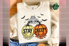 Halloween Cherry Pumpkins Stay Creepy Clipart Bundle - CraftNest - Digital Crafting and Art