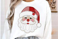 Christmas Patchwork Santa Claus Clipart Bundle - CraftNest - Digital Crafting and Art