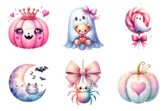 Cute Girly Halloween Clipart Bundle 99 - CraftNest - Digital Crafting and Art