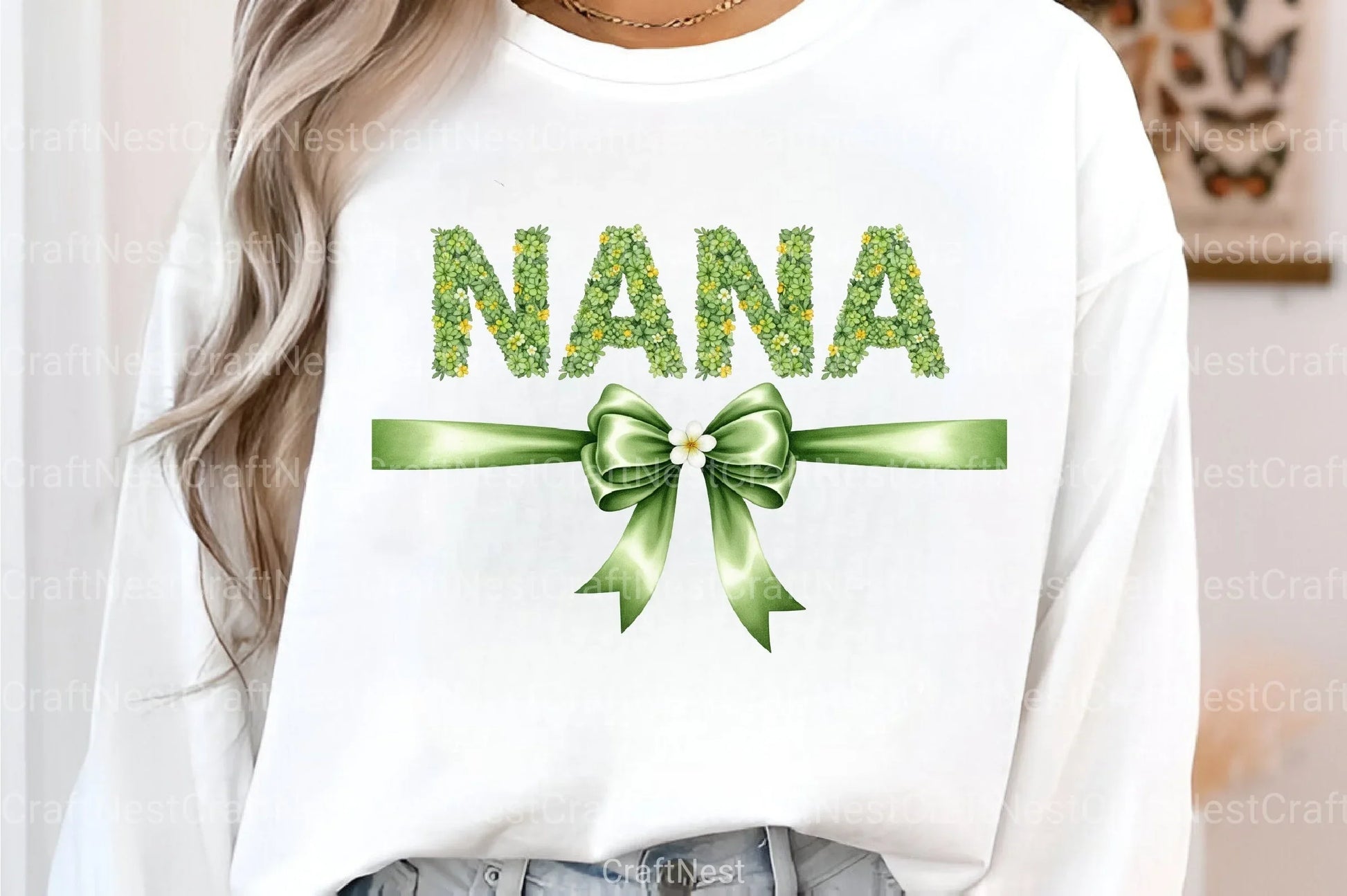 Floral Nana Coquette Grandma Design Clipart Bundle - CraftNest - Digital Crafting and Art