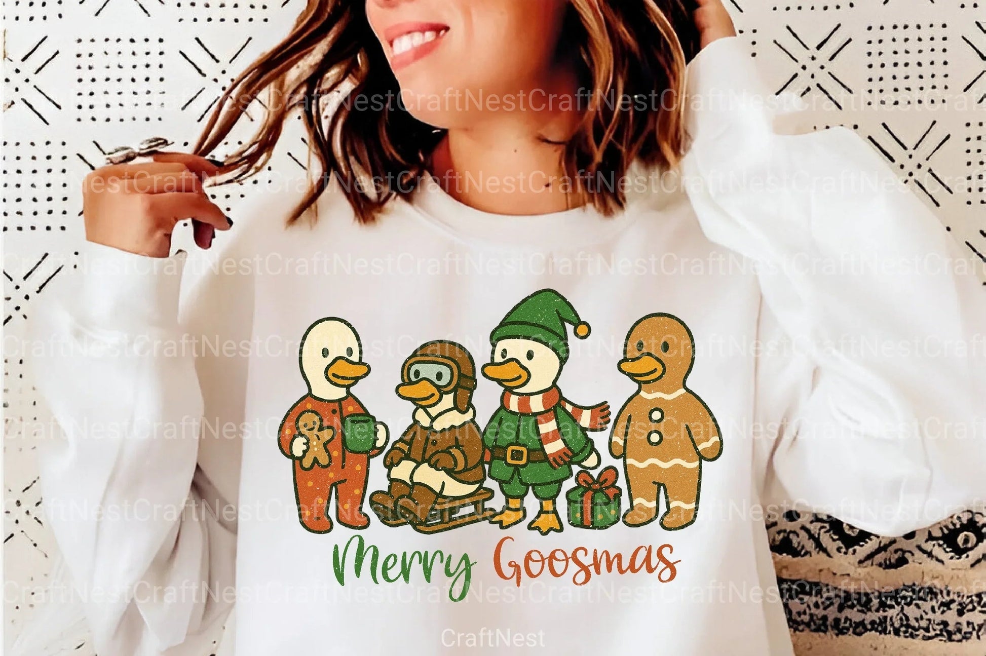 Merry Goosmas Christmas Goose Clipart Bundle - CraftNest - Digital Crafting and Art